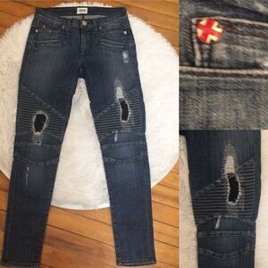 Hudson Biker Motto Zipper Jeans!